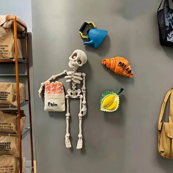 Poseable Skeleton Fridge Magnet Toy