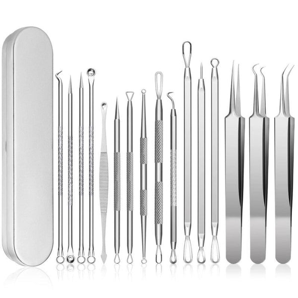 15-Piece Pro Blackhead & Pimple Extractor Kit