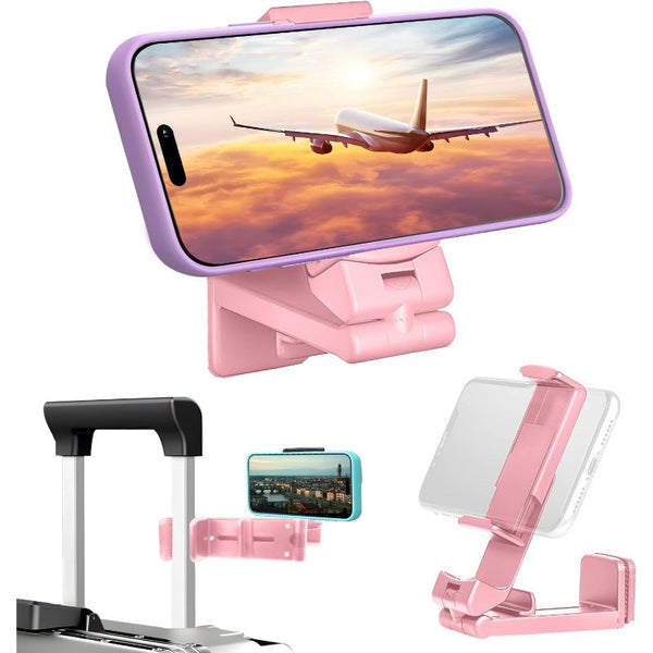 360° Foldable Travel Phone Mount – Airplane & Desk Clip Holder