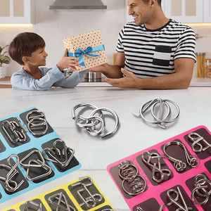 Metal Puzzle Ring, Educational intellectual Toys IQ Toys, Metal Brain teaser Puzzles